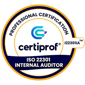 CertiProf Certification ISO/IEC 22301 Internal Auditor (I22301A™) - Certiprof 