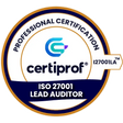 CertiProf Certification ISO/IEC 27001:2022 Lead Auditor - I27001LA™ - Certiprof 